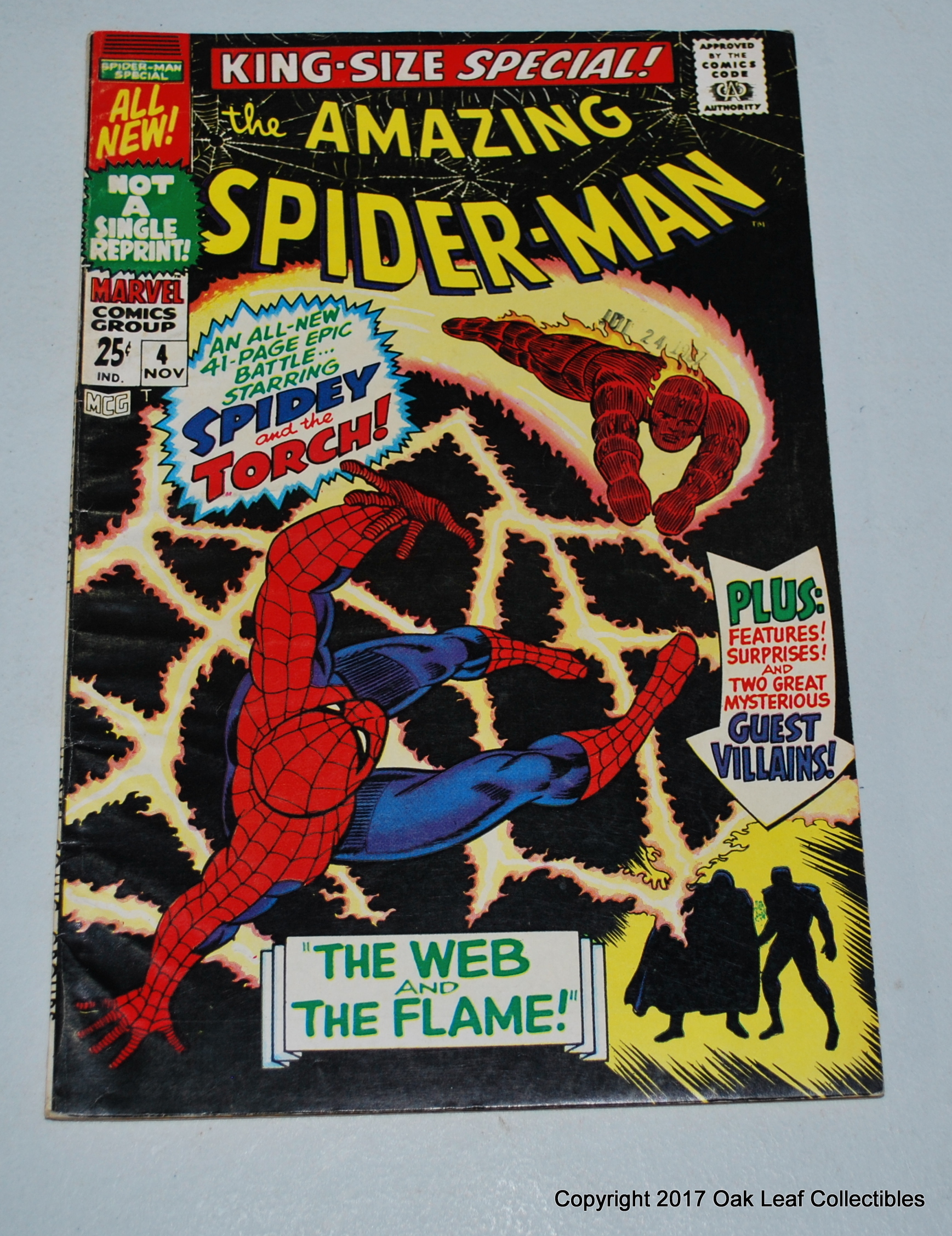 Spider-Man King Size Special 4 1967 Marvel Comic Book F-VF | eBay